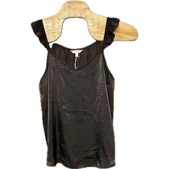NEW Lauren Conrad Spaghetti Ruffle‎ Strap Blouse Size XXL Whimsigoth Dark Green - Picture 1 of 4